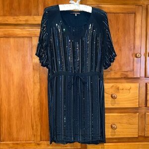 Heartloom Navy Sequined Dress XS
